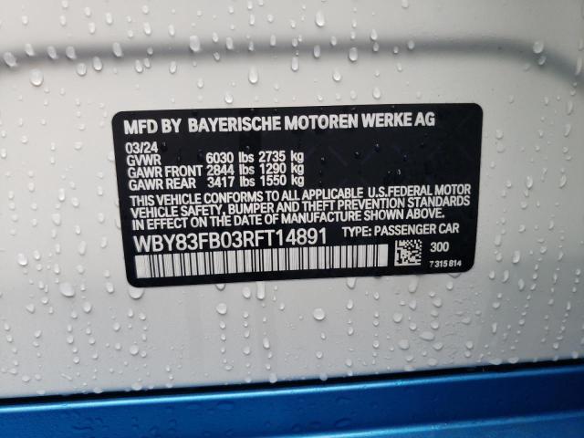 2024 BMW I4 XDRIVE - WBY83FB03RFT14891