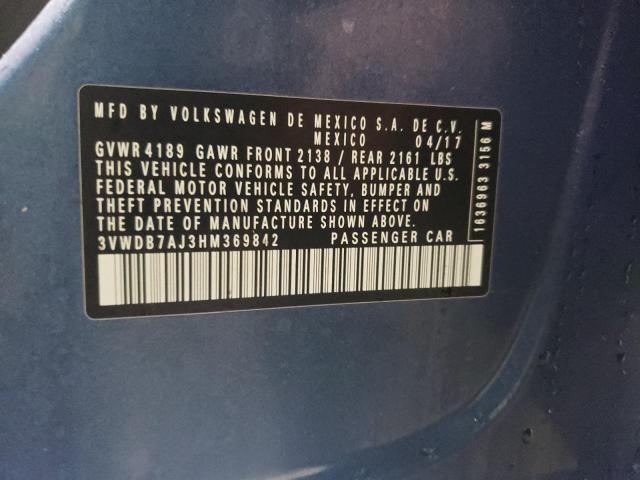 2017 VOLKSWAGEN JETTA SE - 3VWDB7AJ3HM369842