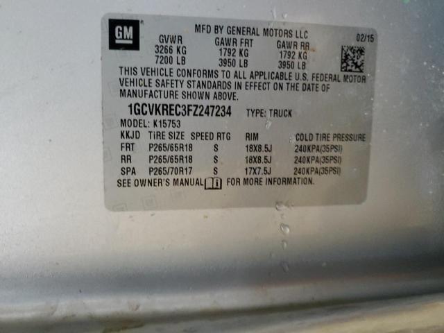 2015 CHEVROLET SILVERADO - 1GCVKREC3FZ247234