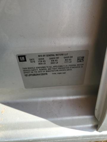 2017 CHEVROLET SONIC PREM 1G1JF5SB2H4126078