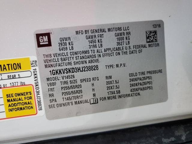 2017 GMC ACADIA LIM 1GKKVSKD3HJ238828