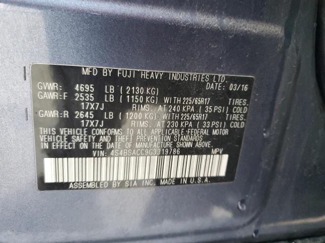 2016 SUBARU OUTBACK 2. - 4S4BSACC9G3319786