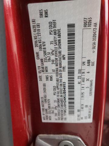 2019 FORD ESCAPE SEL - 1FMCU0HD4KUB94953