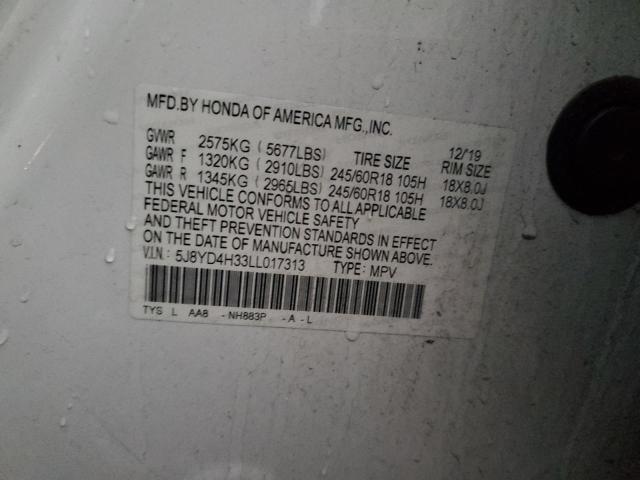 2020 ACURA MDX - 5J8YD4H33LL017313