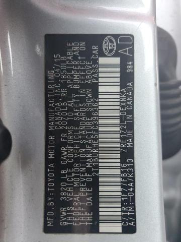2015 TOYOTA COROLLA L - 2T1BURHE5FC396362
