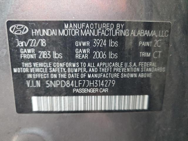 VIN 5NPD84LF7JH314279 2018 HYUNDAI ELANTRA no.12