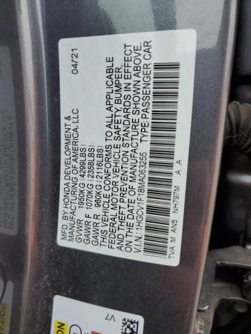 2021 HONDA ACCORD LX - 1HGCV1F18MA063255
