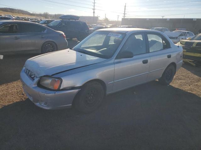 HYUNDAI ACCENT GL 2002 silver sedan 4d gas KMHCG45C52U313944 photo #1