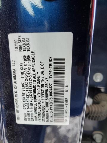 2020 HONDA RIDGELINE - 5FPYK3F75LB024827