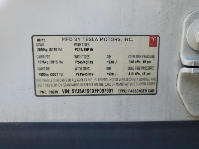 VIN 5YJSA1S1XFF097901 2015 TESLA MODEL S no.13