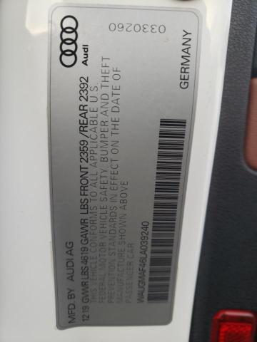 2020 AUDI A4 PREMIUM WAUGMAF46LA039240