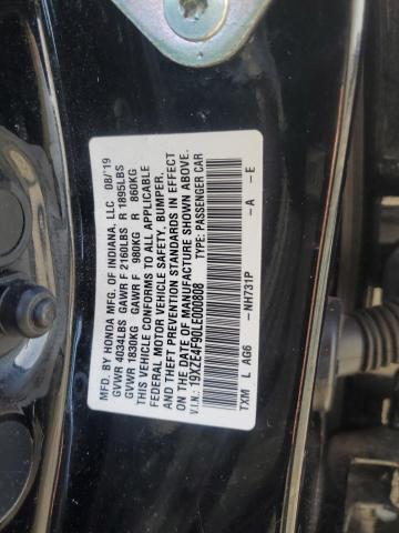 2020 HONDA INSIGHT TO 19XZE4F90LE000808