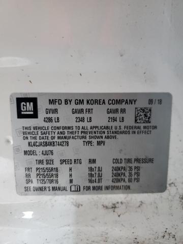 VIN KL4CJASB4KB744278 2019 BUICK ENCORE no.12