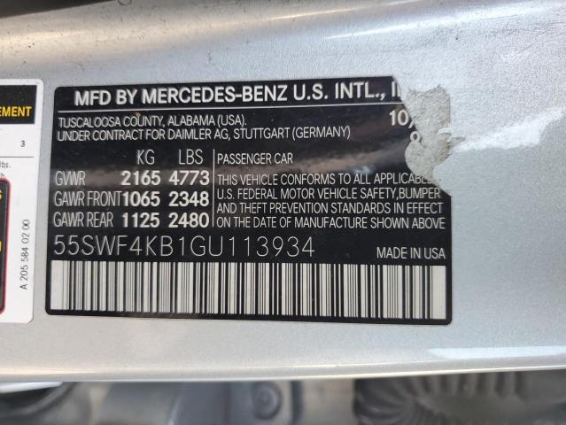 2016 MERCEDES-BENZ C 300 4MAT - 55SWF4KB1GU113934