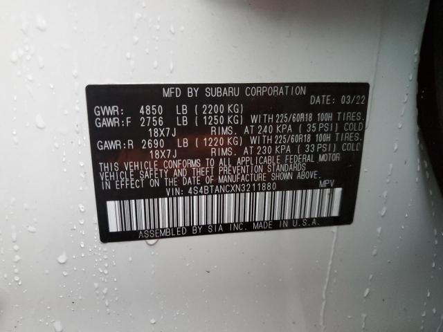 2022 SUBARU OUTBACK LI - 4S4BTANCXN3211880