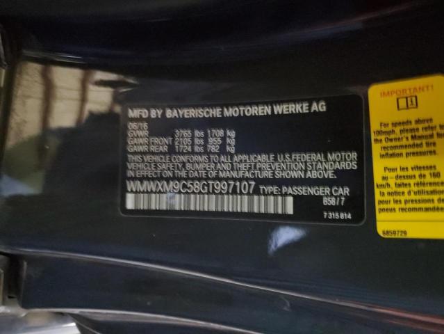 2016 MINI COOPER JOH WMWXM9C58GT997107