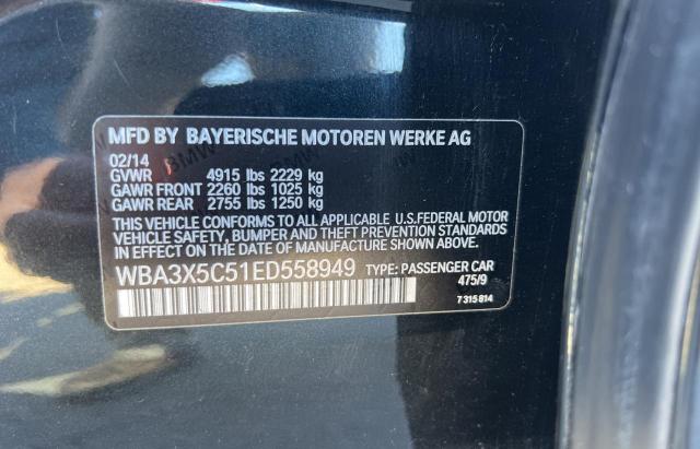 VIN WBA3X5C51ED558949 2014 BMW 3 SERIES no.10