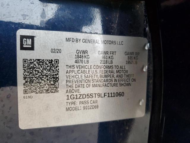 2020 CHEVROLET MALIBU LT - 1G1ZD5ST9LF111060