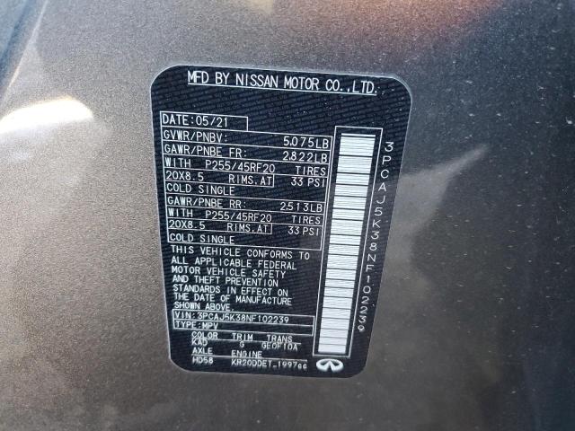 2022 INFINITI QX55 ESSEN 3PCAJ5K38NF102239