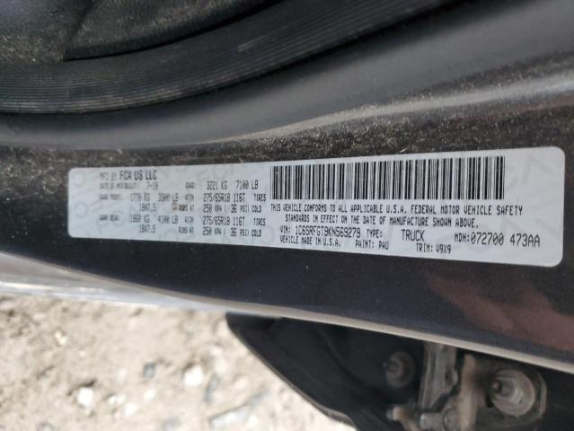 2019 RAM 1500 TRADE - 1C6SRFGT9KN569279