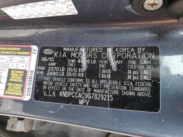 2016 KIA SPORTAGE E - KNDPCCAC9G7829215