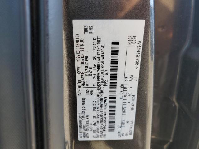 VIN 1FMCU0GD4JUC62961 2018 FORD ESCAPE no.13