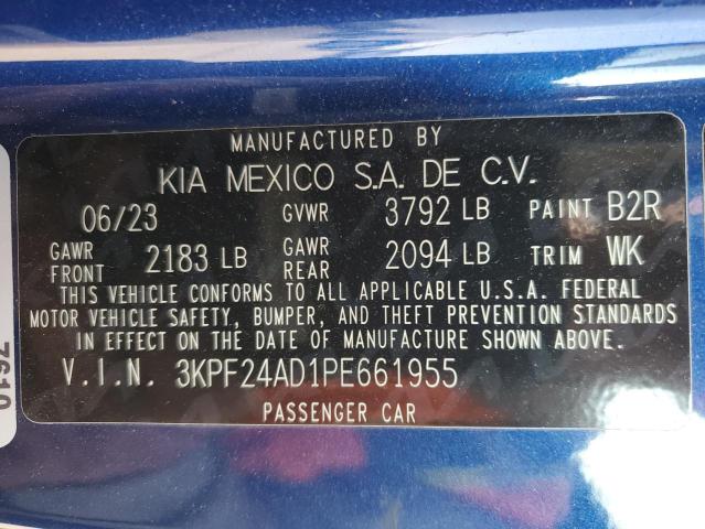 VIN 3KPF24AD1PE661955 2023 KIA FORTE no.12