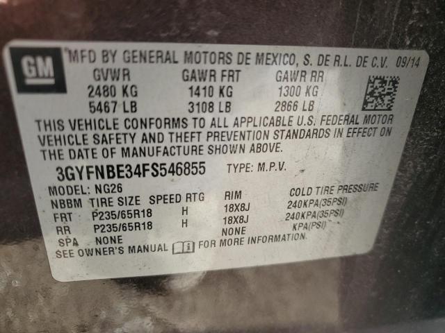 2015 CADILLAC SRX LUXURY - 3GYFNBE34FS546855