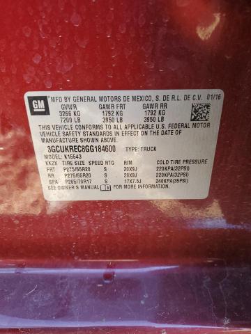 2016 CHEVROLET SILVERADO - 3GCUKREC8GG184600