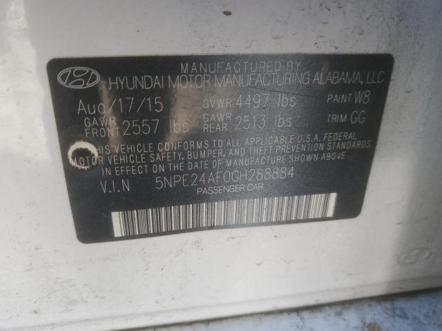 VIN 5NPE24AF0GH288884 2016 HYUNDAI SONATA no.12