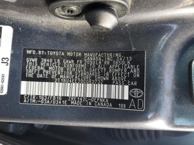 VIN 2T1BU4EE2DC062732 2013 TOYOTA COROLLA no.12