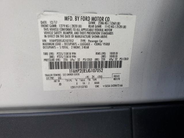 2018 FORD TAURUS SEL 1FAHP2E85JG107052