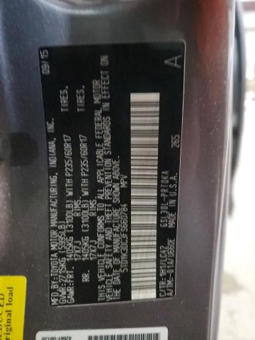 2015 TOYOTA SIENNA XLE - 5TDYK3DC3FS660784
