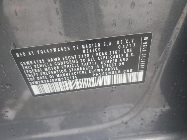 2017 VOLKSWAGEN JETTA S - 3VW2B7AJ6HM372175