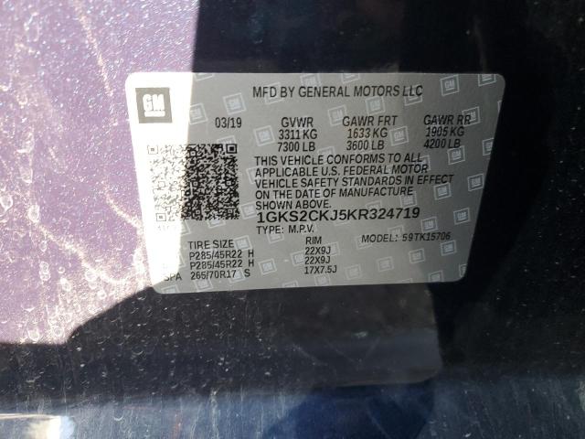 2019 GMC YUKON DENA - 1GKS2CKJ5KR324719