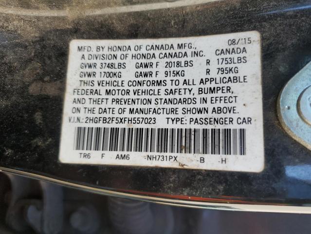2015 HONDA CIVIC LX - 2HGFB2F5XFH557023