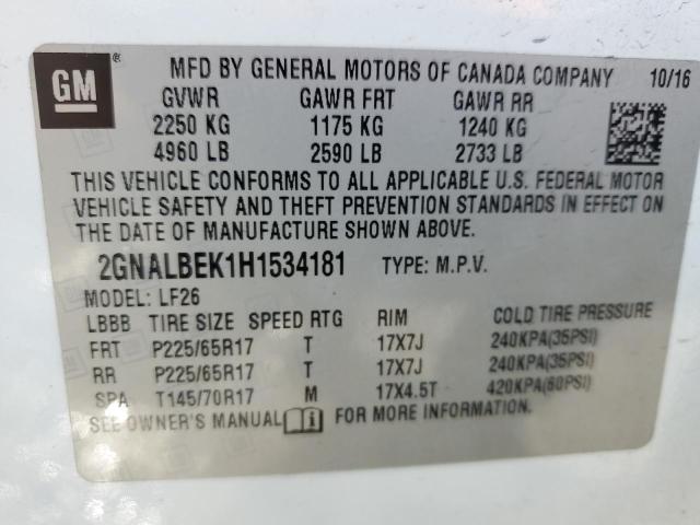 VIN 2GNALBEK1H1534181 2017 CHEVROLET EQUINOX no.14