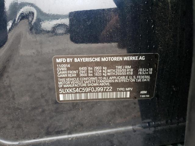 2015 BMW X5 XDRIVE3 - 5UXKS4C59F0J99722