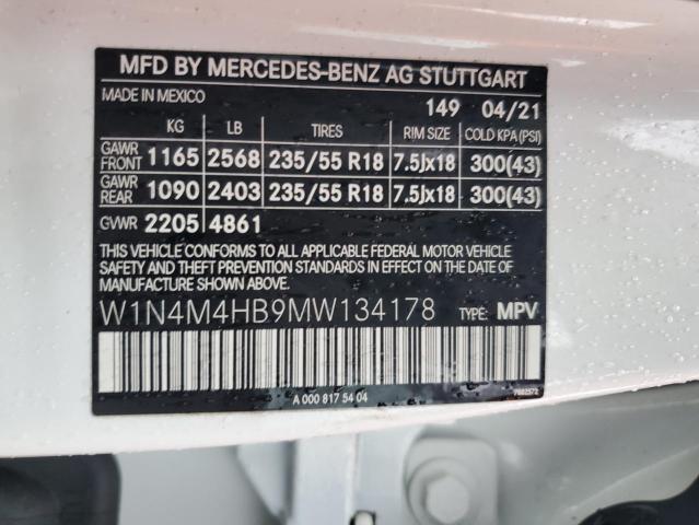 2021 MERCEDES-BENZ GLB 250 4M - W1N4M4HB9MW134178