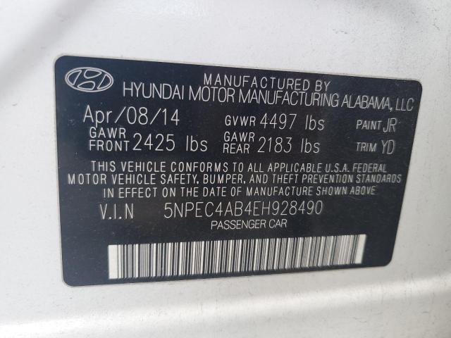 VIN 5NPEC4AB4EH928490 2014 HYUNDAI SONATA no.12