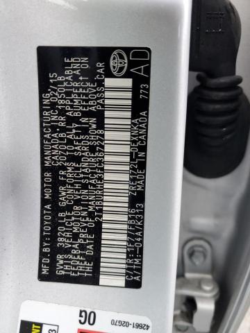 2015 TOYOTA COROLLA L - 2T1BURHE3FC367278