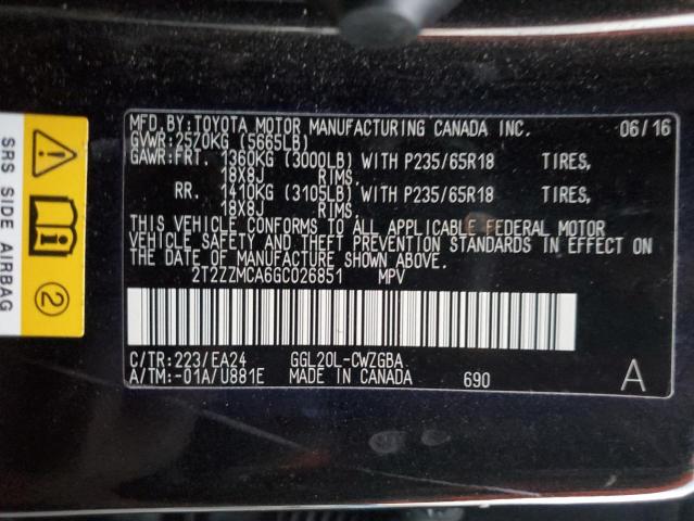 2016 LEXUS RX 350 - 2T2ZZMCA6GC026851