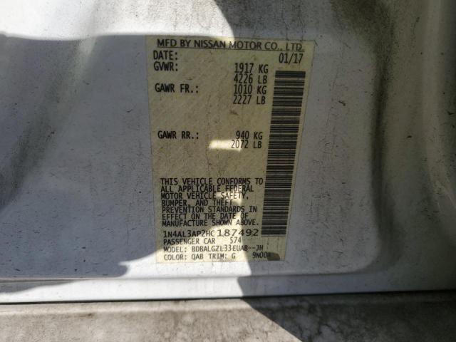 2017 NISSAN ALTIMA 2.5 - 1N4AL3AP2HC187492