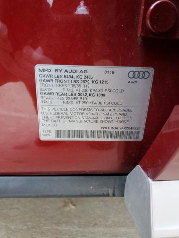 2019 AUDI Q5 PREMIUM - WA1BNAFY4K2049393