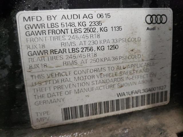 VIN WA1UFAFL3GA001827 2016 AUDI A4 no.13