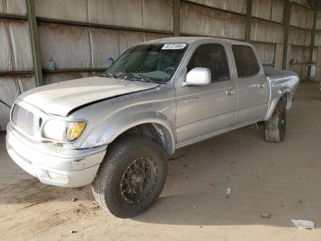 TOYOTA TACOMA DOU 2002 silver crew pic gas 5TEGN92N12Z096687 photo #1