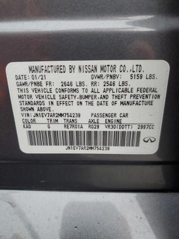 VIN JN1EV7AR2MM754239 2021 INFINITI Q50 no.13