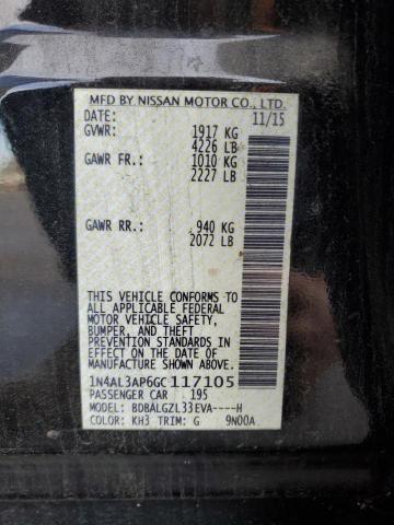 2016 NISSAN ALTIMA 2.5 - 1N4AL3AP6GC117105