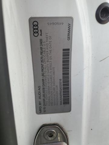 2016 AUDI S5 PRESTIG WAUV4AFR6GA029316