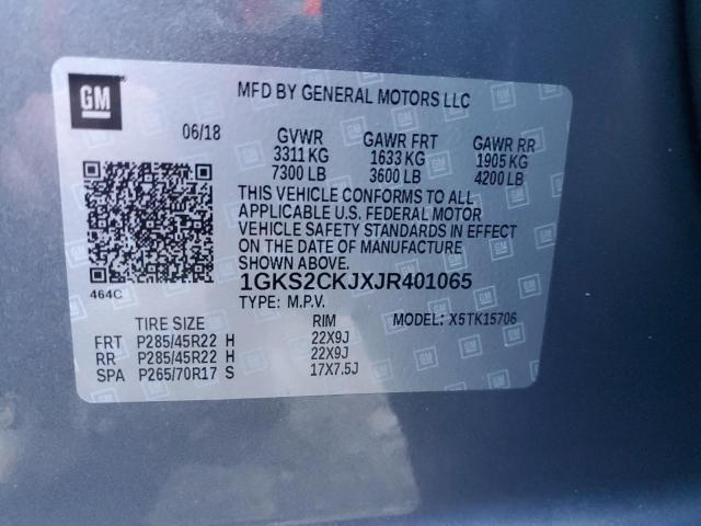2018 GMC YUKON DENA - 1GKS2CKJXJR401065